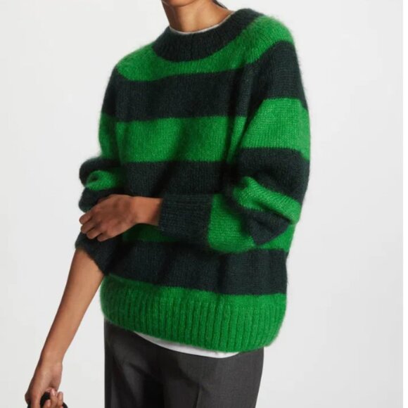 COS Wool/Mohair Thick Striped Sweater - Picture 2 of 8